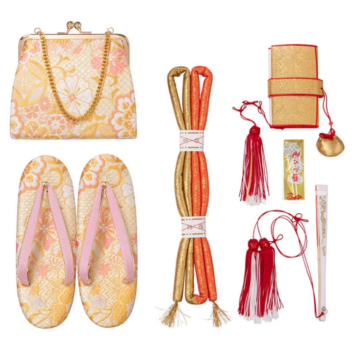 女の子箱迫セット 金 華紋と七宝