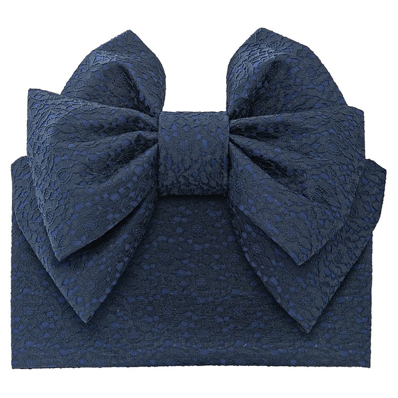 女の子結び帯 紺 レース