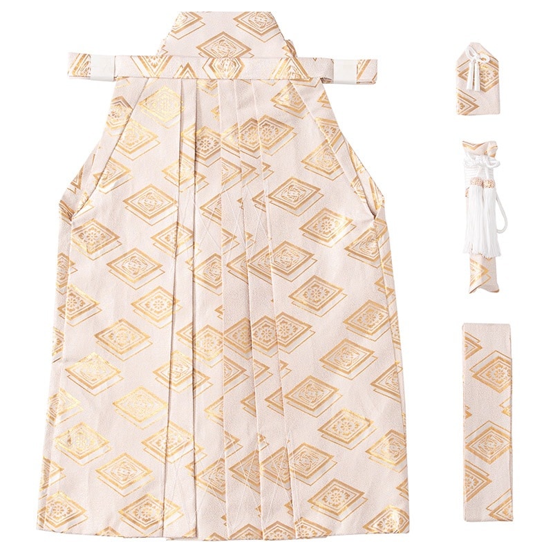 男の子袴セット 菱 白