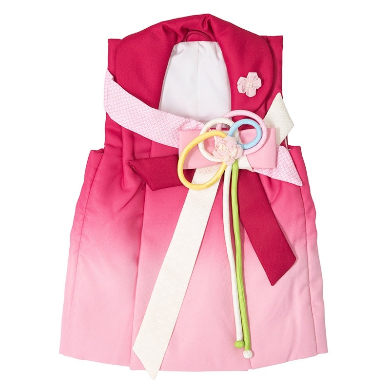 女の子被布コート ピンクぼかし リボン 3才 難物 中国製