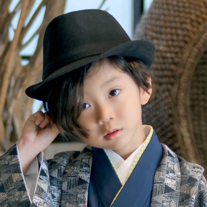 男の子ハット ソフトデニム 黒 54cm 難物 中国製