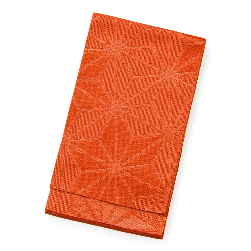 女子袴下帯 麻の葉 オレンジ