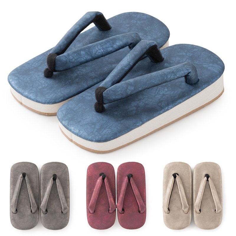 男の子草履 合皮(底スポンジ)  5-7才 19.5cm 中国製 obi