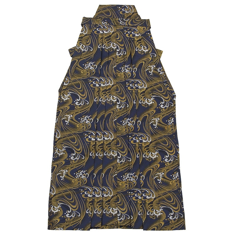 殿方袴 紺金 波 中国製