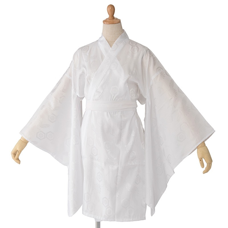 ジュニア男の子長襦袢 ポリ 白 亀甲柄 中国製