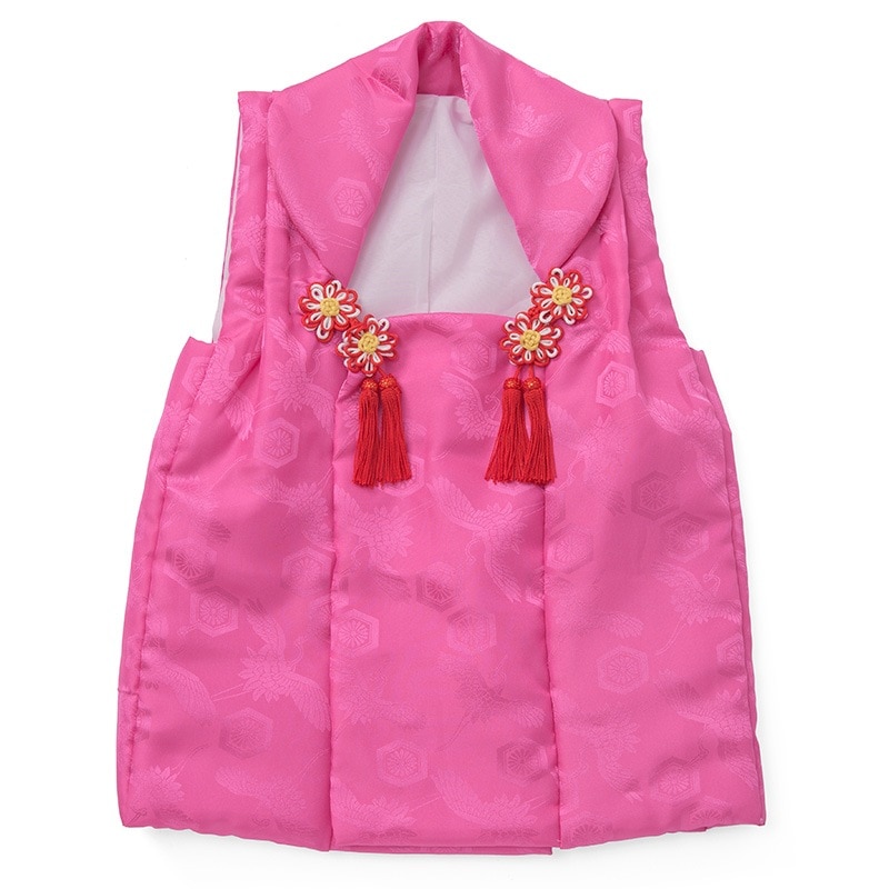 女の子被布コート ポリ チェリーピンク 3才 難物 中国製