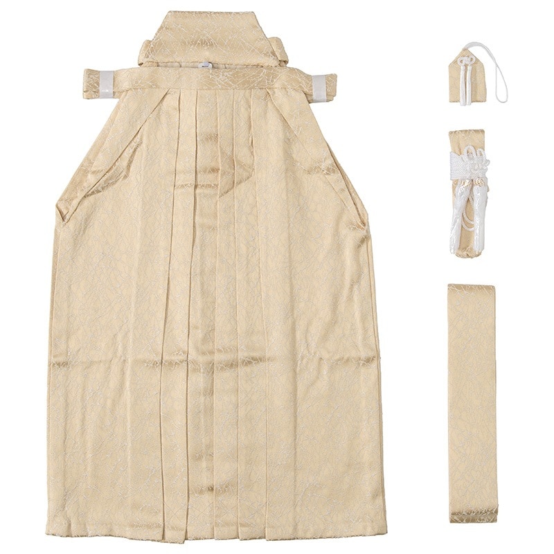 男の子袴セット ポリ 薄黄クラック 中国製