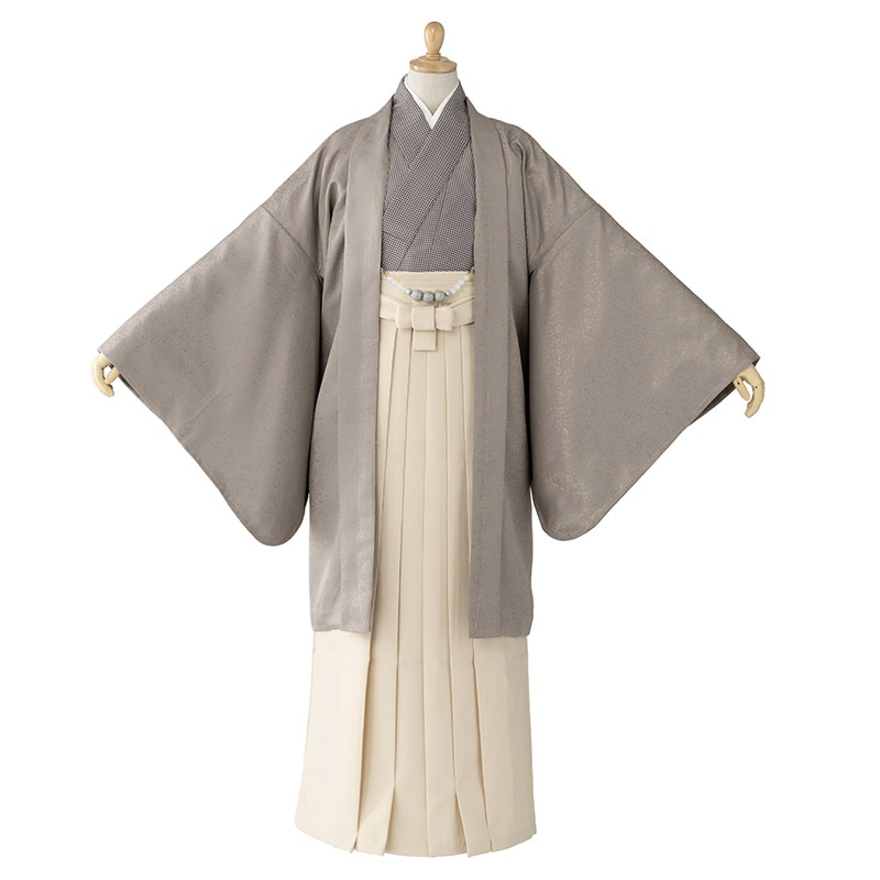 ジュニア男の子羽織袴セット モカブラウン 13才 85cm 中国製