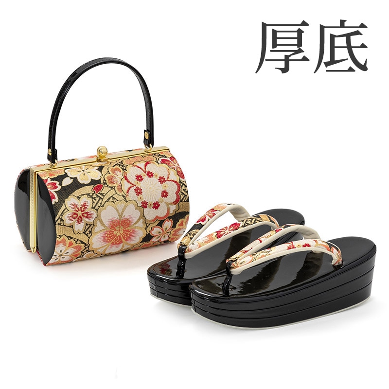 草履バッグセット 金/銀 佐賀錦 中国製 | 大人和装,婦人和装小物,草履