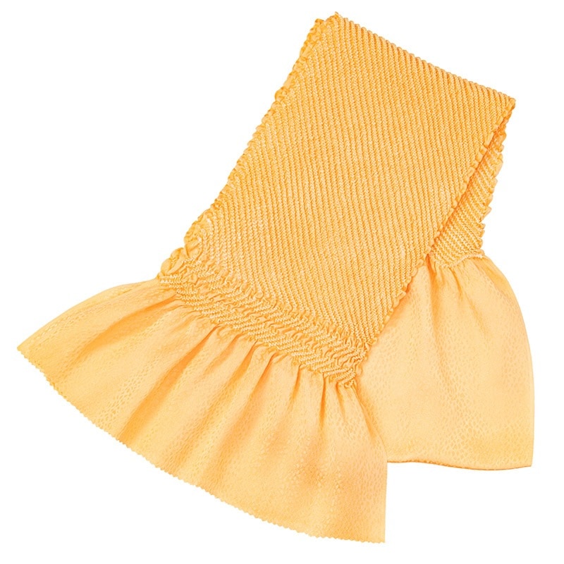 帯揚 正絹 中抜絞り クリーム