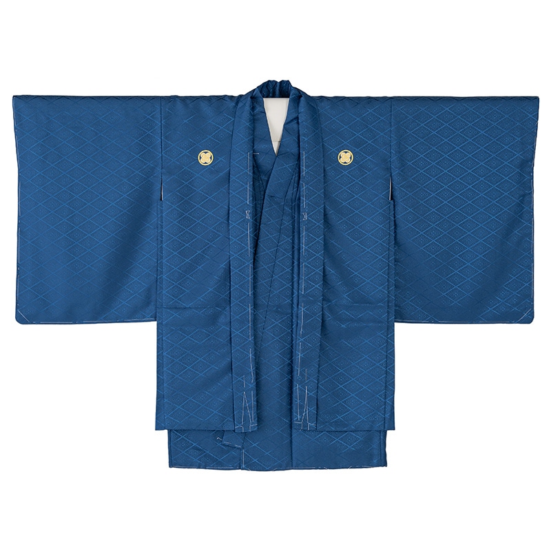 ジュニア男の子紋付 紺 13才 中国製