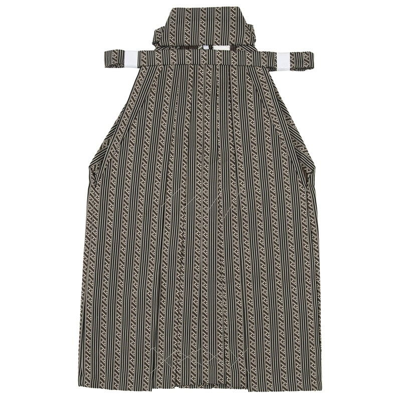 男の子袴単品 黒茶 縦縞 中国製