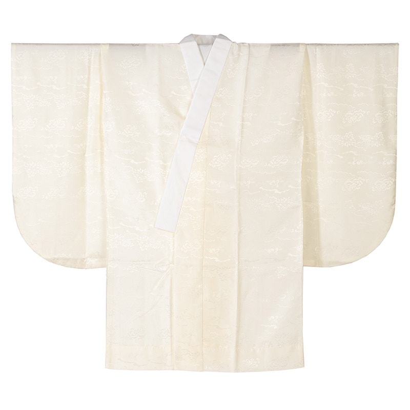 長襦袢 二尺袖用 ポリ クリーム バチ衿 ショート丈 182 Wサイズ 中国製