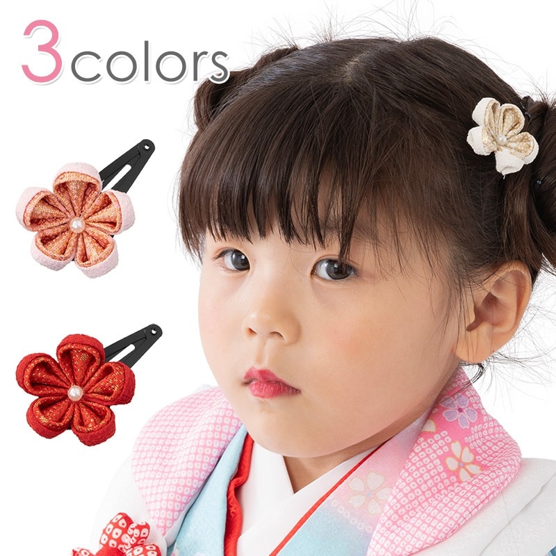髪飾り 小花 スリーピン 中国製