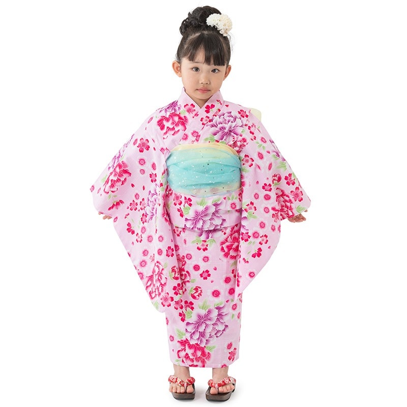 74166　キッズ　女の子　着物肌着　ピンク 74166キッズ女の子着物肌着ピンク
