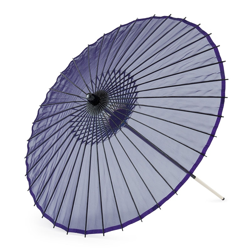 布和傘 ポリ 紫 シースルー 直径83×85cm 継ぎ金具有 難物 中国製