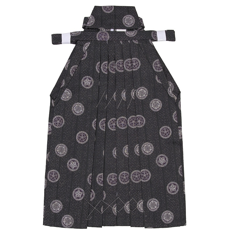 男の子袴単品 黒銀 紫紋 55cm 難物 中国製