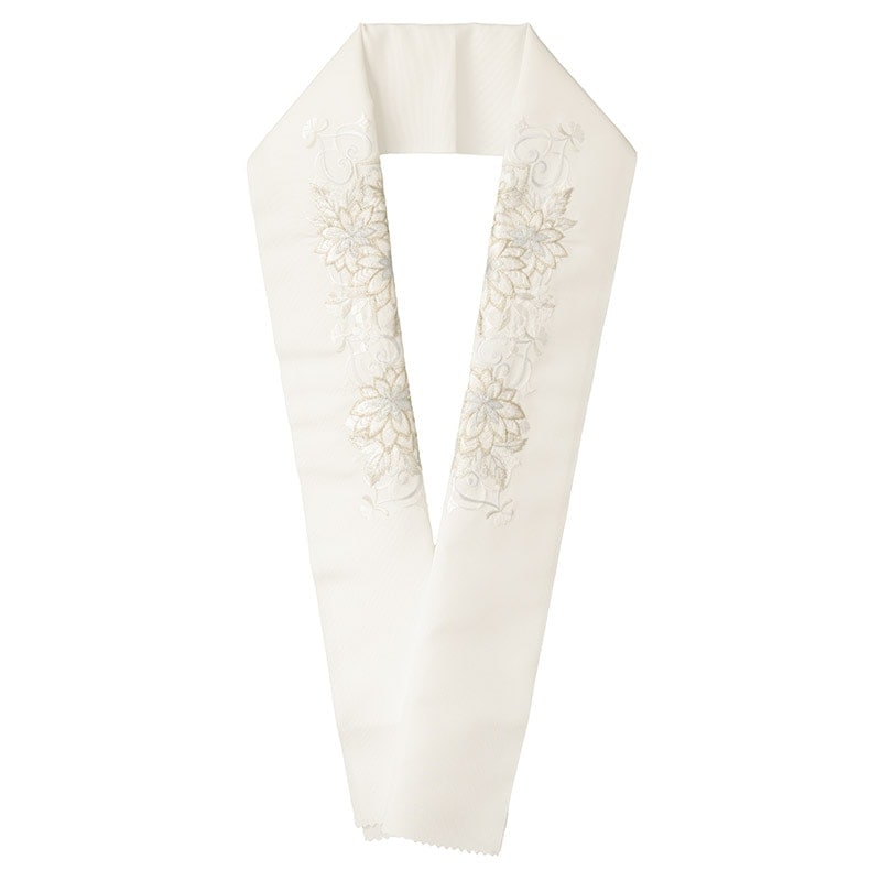 刺繍衿 ポリ マム 水色 