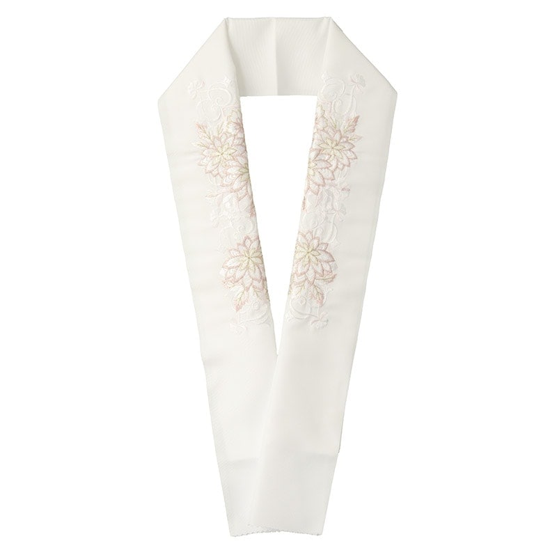 刺繍衿 ポリ マム ピンク