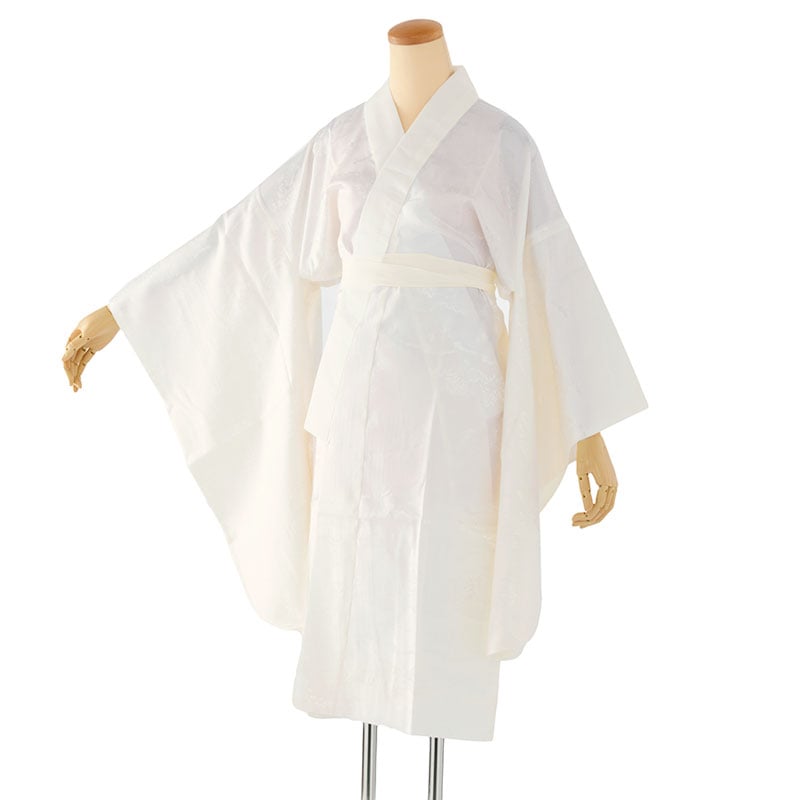 長襦袢 二尺袖用 ポリ 白 バチ衿 178 ショート丈 中国製