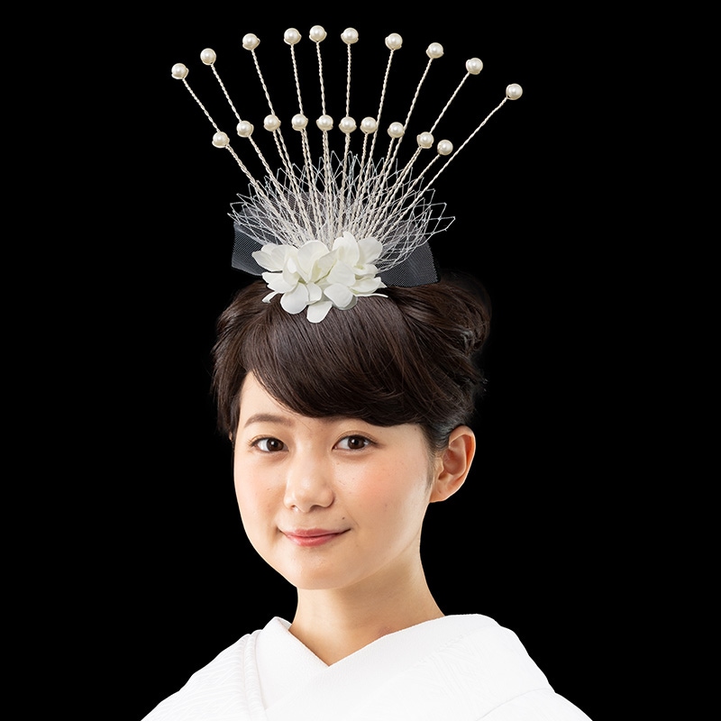 綿帽子　綿帽子キーパー 綿帽子キーパー 孔雀 フラワー IV型 | 大人和装,花嫁用品,綿帽子・角