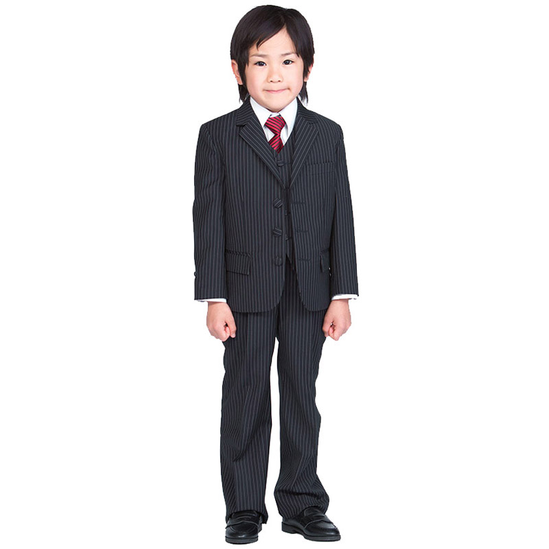 男の子礼服 濃紺ストライプ 110cm 中国製
