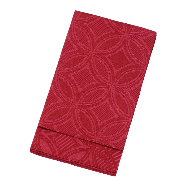 女子袴下帯 七宝 赤