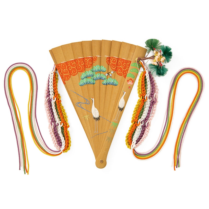 扇子 花嫁用 桧扇 中 絵入