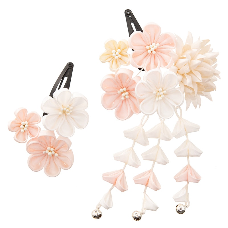 髪飾り 薄ピンク 梅かすみ