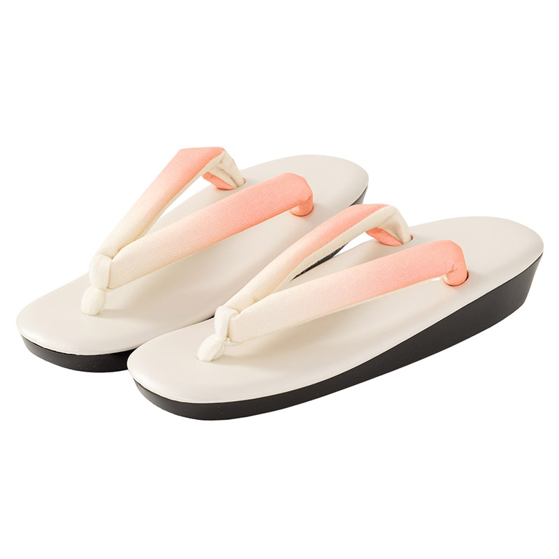 草履単品 ウレタン サーモンピンクぼかし M寸 中国製