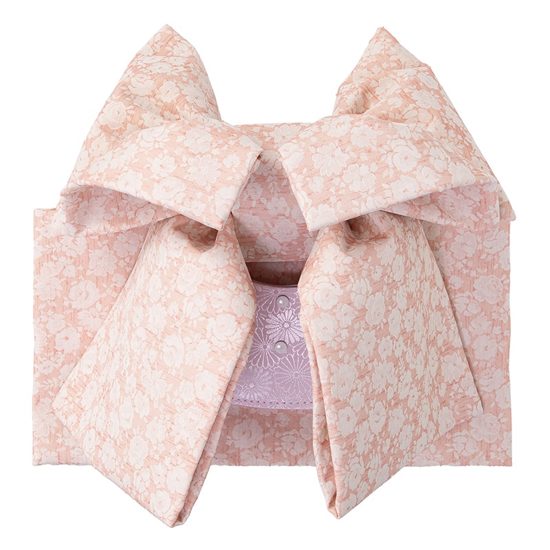 女の子結び帯 ポリ ピンクバラ 大