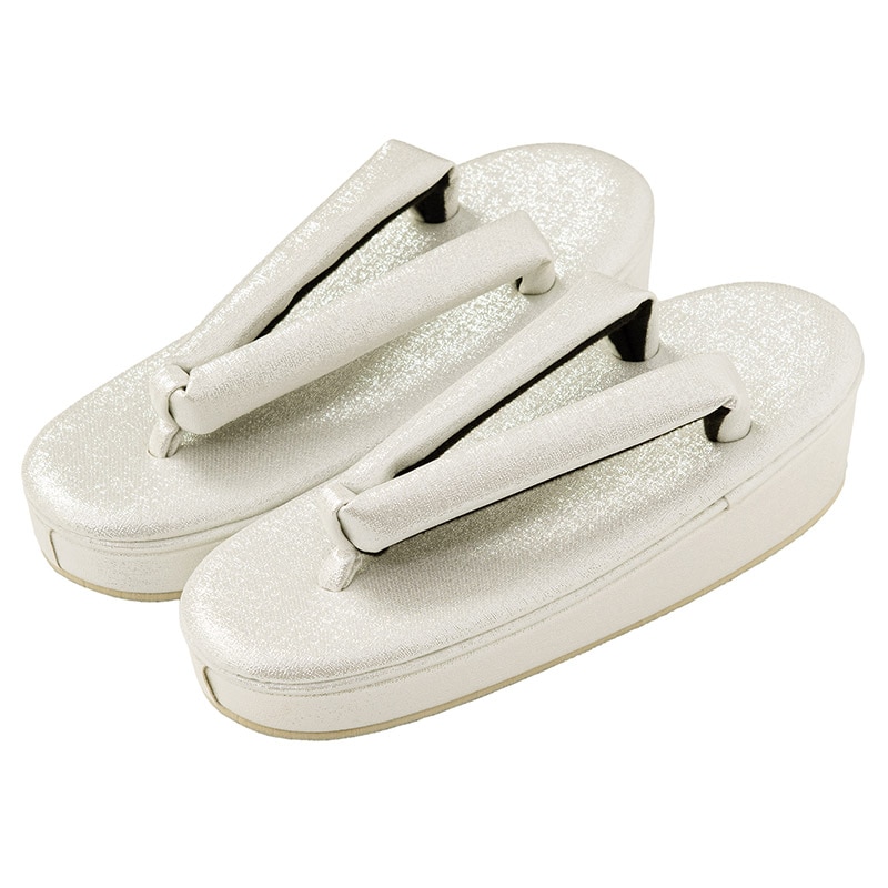 女の子草履 銀 無地 7才(21cm) 