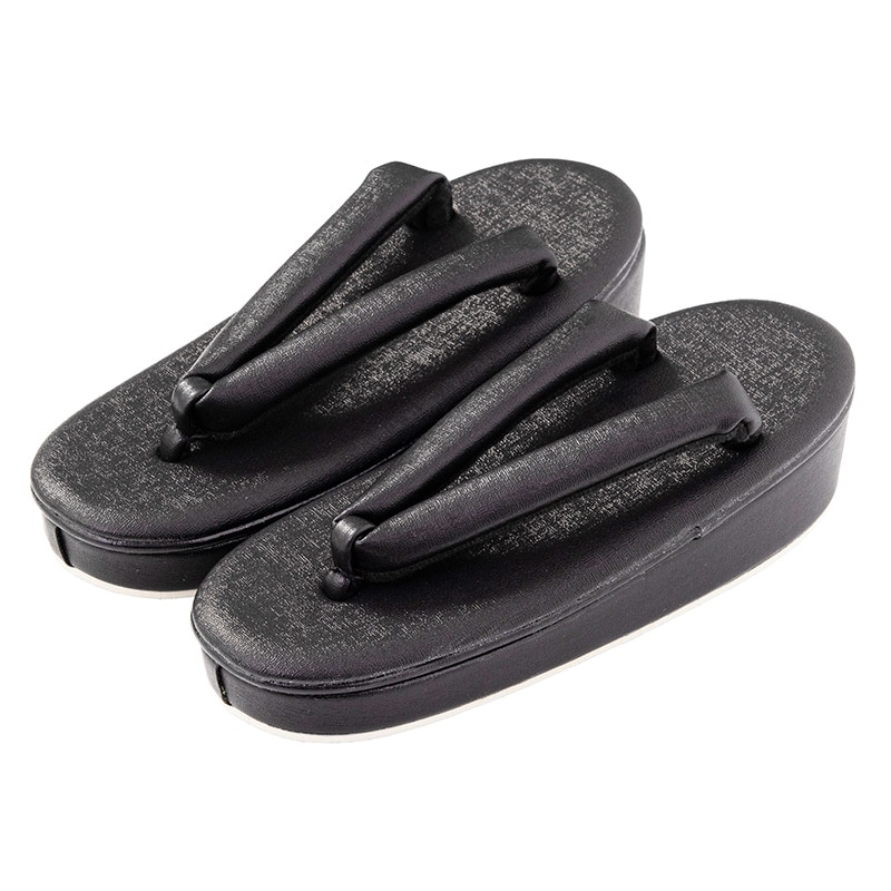 女の子草履 黒 無地 7才(21cm)