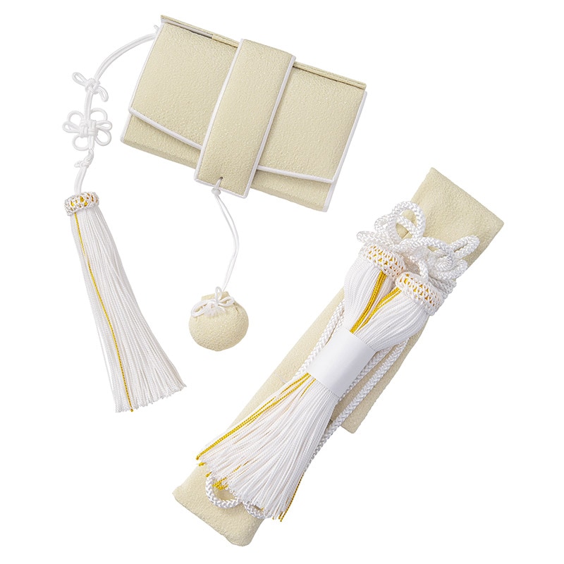 婚礼花嫁 箱迫二点セット ポリ ちりめん アイボリー【納期約1ヵ月・返品不可】