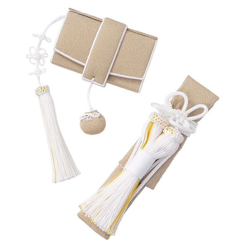 婚礼花嫁 箱迫二点セット ポリ ちりめん 薄茶 【納期約1ヵ月・返品不可】