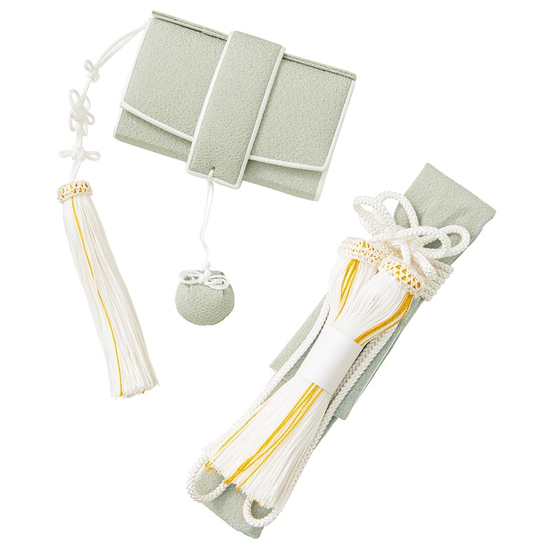 婚礼花嫁 箱迫二点セット ポリ ちりめん グレー【納期約1ヵ月・返品不可】