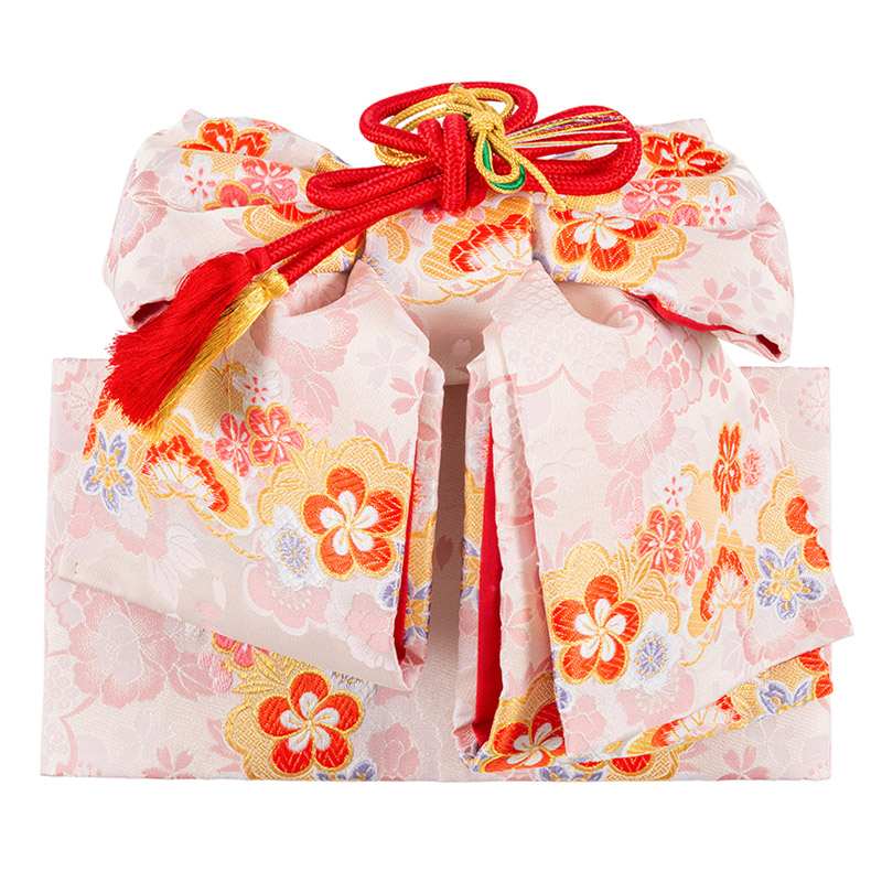 女の子結び帯 ピンク ねじり梅 大 