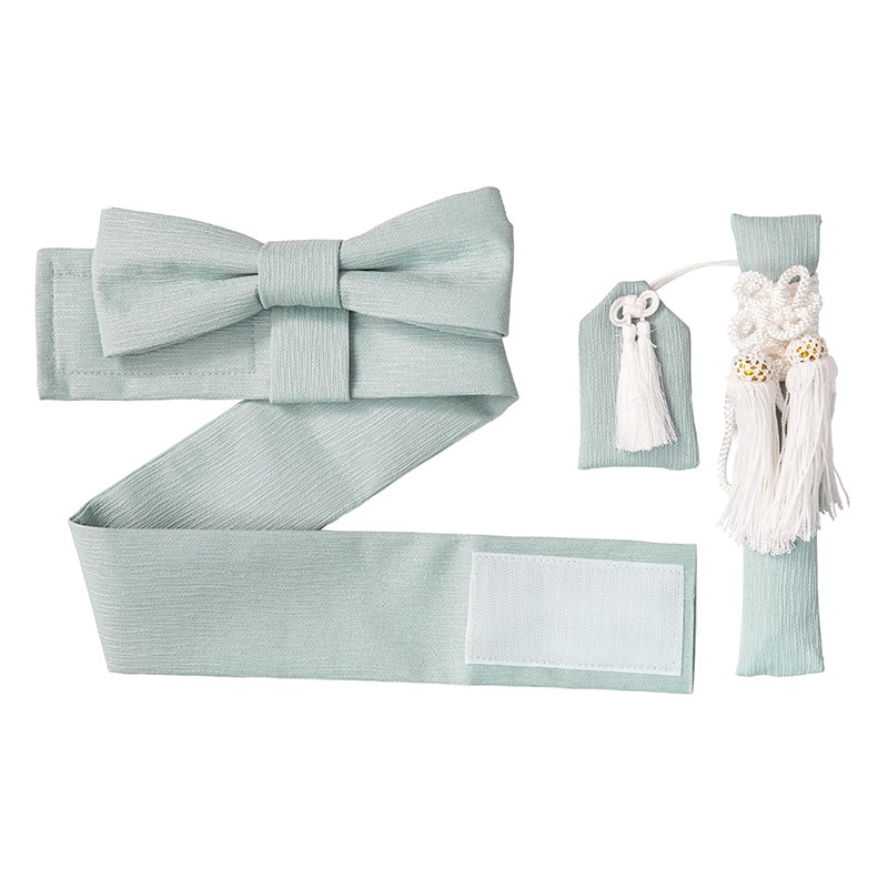 男の子小物3点セット 簡易角帯・懐剣・お守り グレー