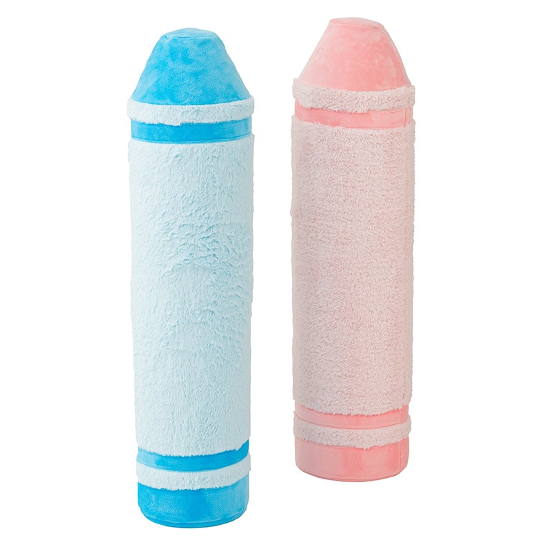 ディスプレイ ふわふわクレヨン 水色/ピンク 2本組 中国製