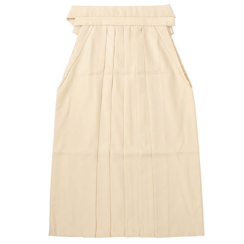 大人女子袴 ベージュ 無地 Wサイズ 難物 中国製