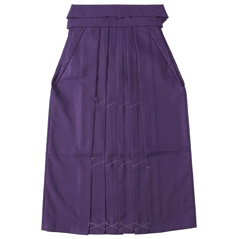 大人女子袴 紫 無地 Wサイズ 難物 中国製