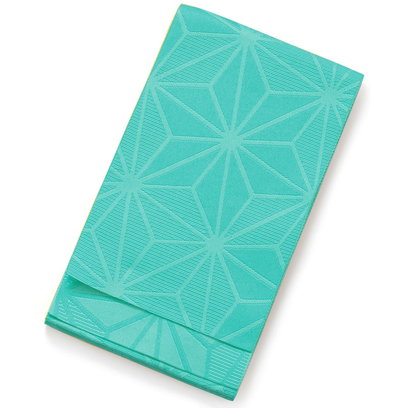 女子袴下帯 麻の葉 ひすい色 #12 長さ360×幅17cm