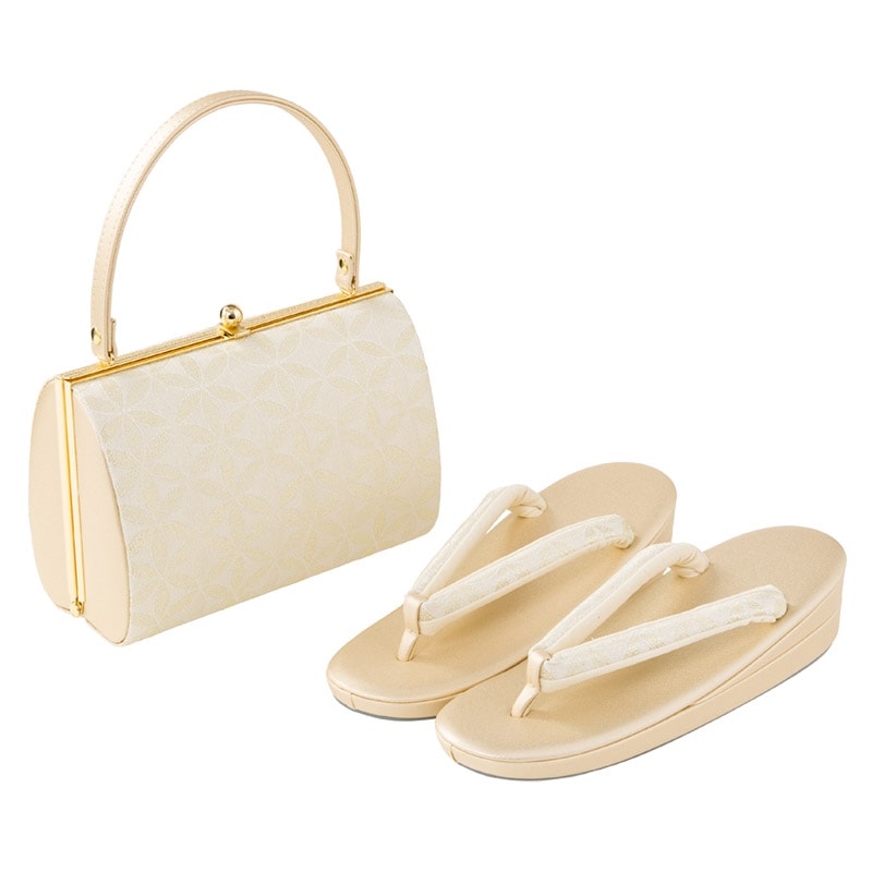 草履バッグセット 留袖用 金 七宝柄