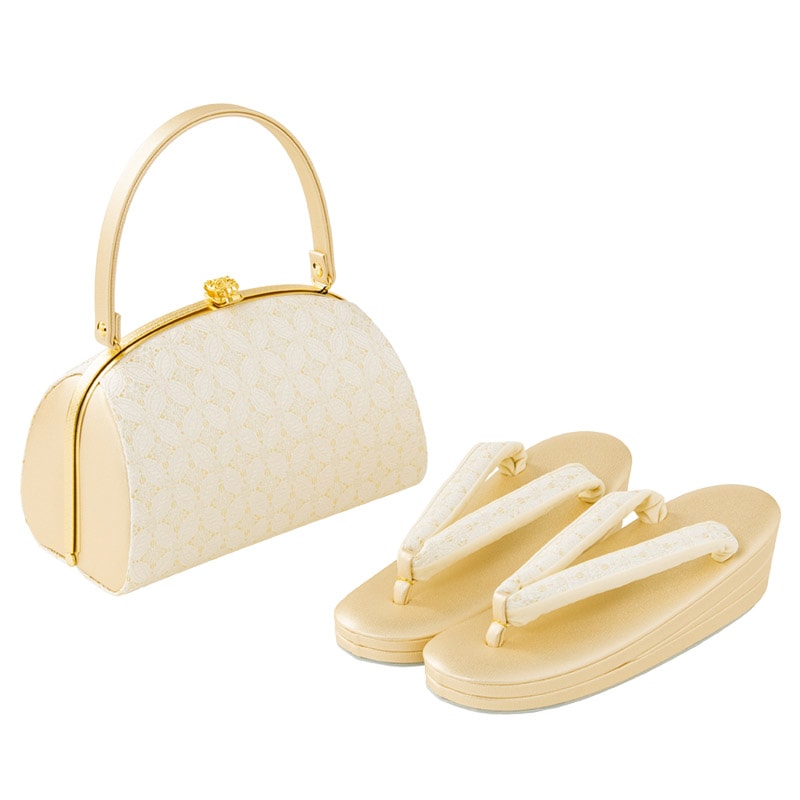 草履バッグセット 留袖用 佐賀錦 金 七宝