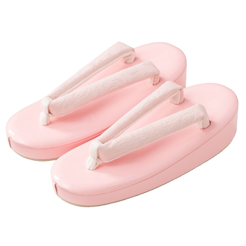 女の子草履 ピンク ラメ入り更紗模様 中国製