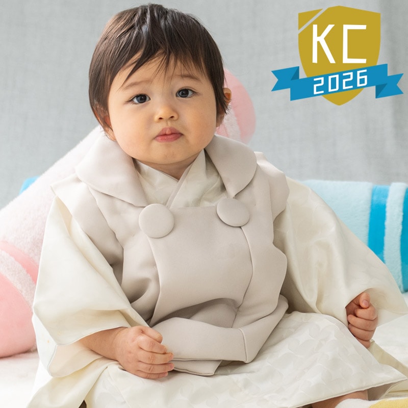 被布セット 菱アイボリー・グレー 一体型 1才 中国製