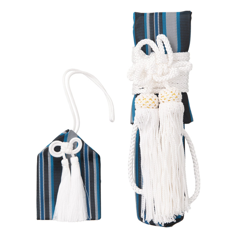 男の子かいけん・お守りセット 青紺縞 中国製