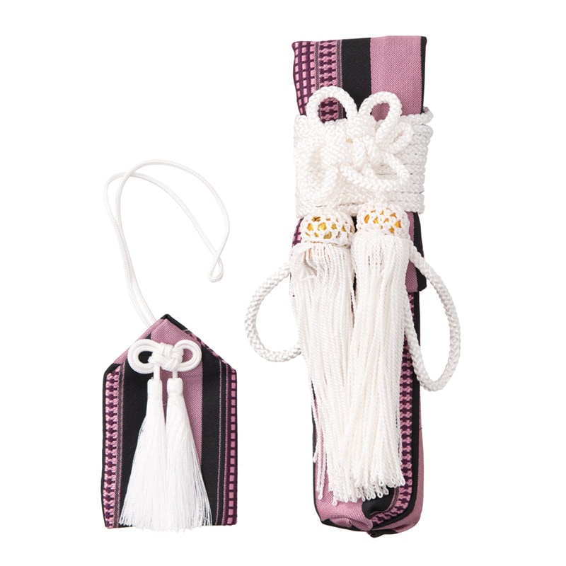 男の子かいけん・お守りセット ピンク紫縞 中国製