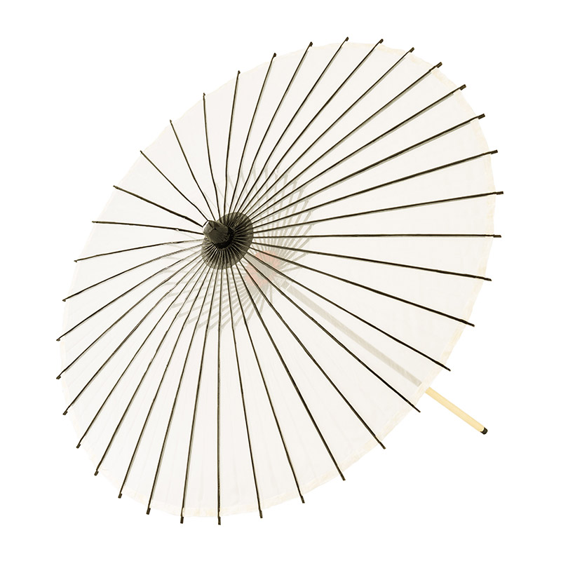 絹傘 白 直径83×85cm 継ぎ金具有 中国製