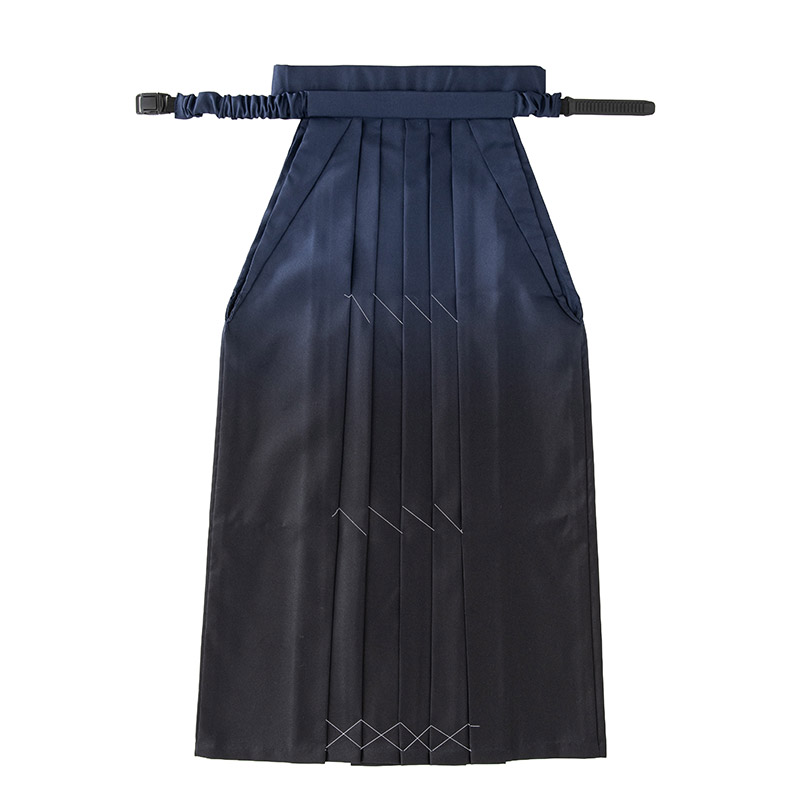 ジュニア女の子簡易袴 紺黒ぼかし 中国製